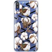 Прозрачный чехол Uprint Samsung M105 Galaxy M10 Cotton flowers