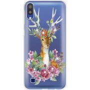 Чехол со стразами Samsung M105 Galaxy M10 Deer with flowers