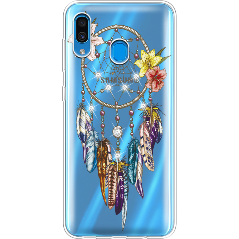 Чехол со стразами Samsung A305 Galaxy A30 Dreamcatcher