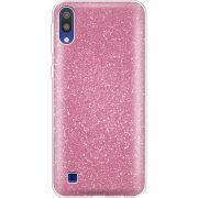 Чехол с блёстками Samsung M105 Galaxy M10 Розовый