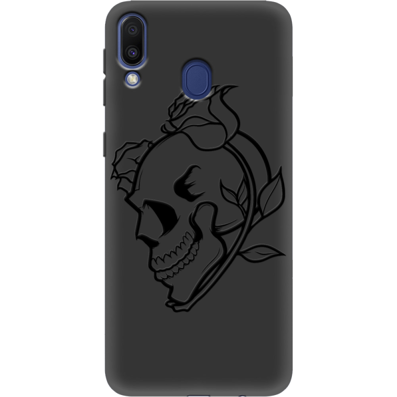 Черный чехол Uprint Samsung M205 Galaxy M20 Skull and Roses