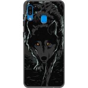 Черный чехол Uprint Samsung A305 Galaxy A30 Wolf