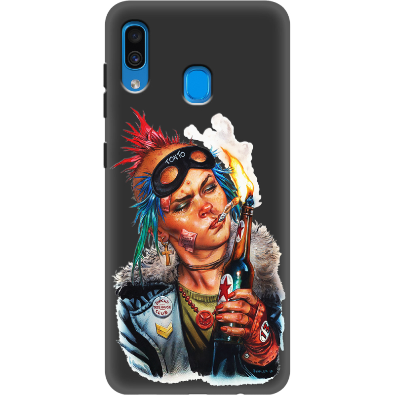 Черный чехол Uprint Samsung A305 Galaxy A30 Tanker Girl