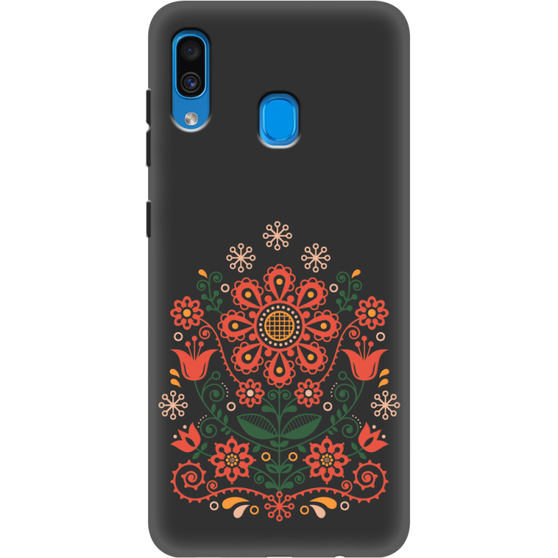 Черный чехол Uprint Samsung A305 Galaxy A30 Ukrainian Ornament