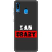 Черный чехол Uprint Samsung A305 Galaxy A30 I'm Crazy
