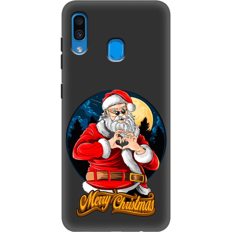 Черный чехол Uprint Samsung A305 Galaxy A30 Cool Santa