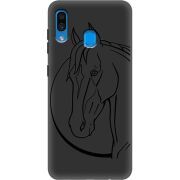 Черный чехол Uprint Samsung A305 Galaxy A30 Horse