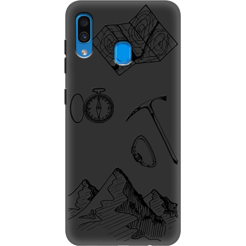 Черный чехол Uprint Samsung A305 Galaxy A30 Mountains