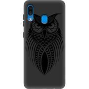 Черный чехол Uprint Samsung A305 Galaxy A30 Owl