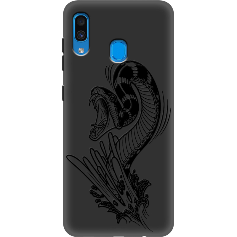 Черный чехол Uprint Samsung A305 Galaxy A30 Snake