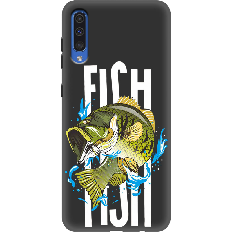 Черный чехол Uprint Samsung A505 Galaxy A50 Fish