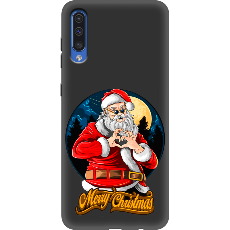 Черный чехол Uprint Samsung A505 Galaxy A50 Cool Santa