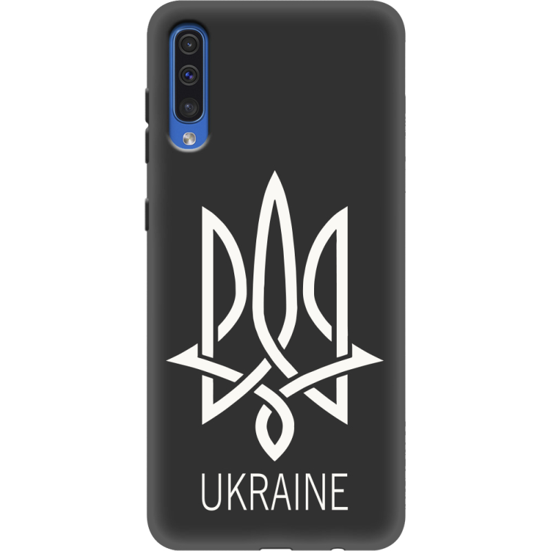 Черный чехол Uprint Samsung A505 Galaxy A50 Тризуб монограмма ukraine