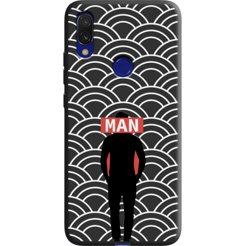 Черный чехол Uprint Xiaomi Redmi 7 Man Pattern