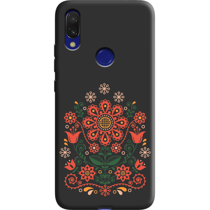 Черный чехол Uprint Xiaomi Redmi 7 Ukrainian Ornament