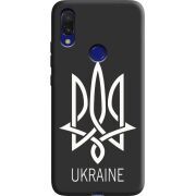 Черный чехол Uprint Xiaomi Redmi 7 Тризуб монограмма ukraine