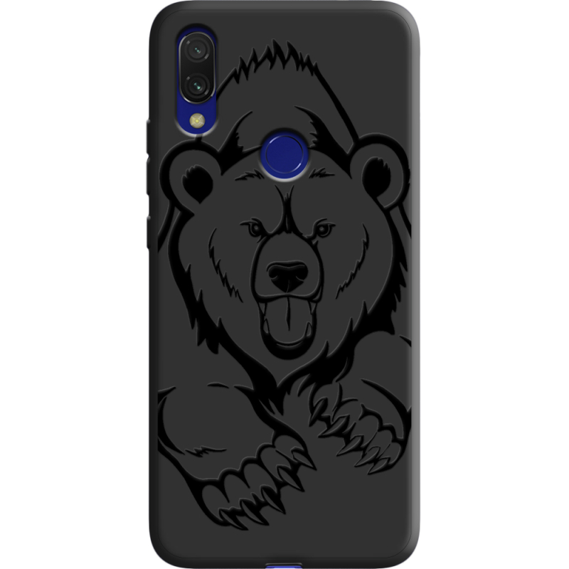 Черный чехол Uprint Xiaomi Redmi 7 Grizzly Bear