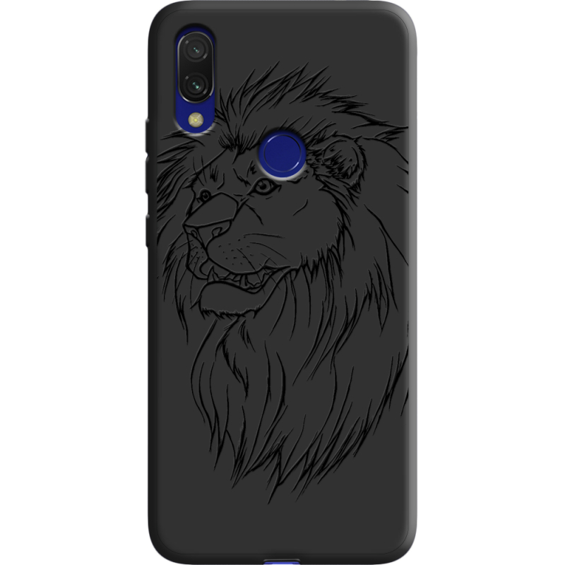 Черный чехол Uprint Xiaomi Redmi 7 Lion