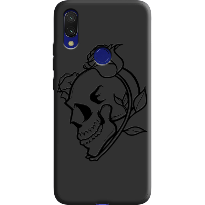 Черный чехол Uprint Xiaomi Redmi 7 Skull and Roses