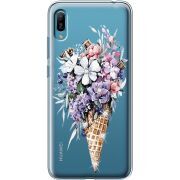 Чехол со стразами Huawei Y6 2019 Ice Cream Flowers