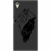 Черный чехол Uprint Sony Xperia XA1 Plus G3412 Wolf and Raven