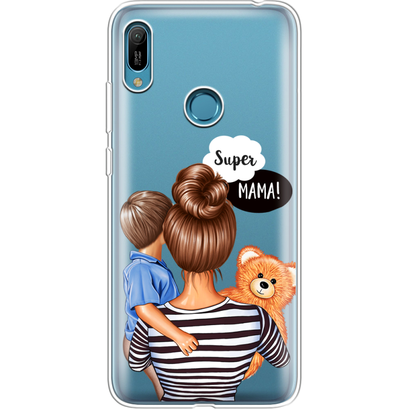 Прозрачный чехол Uprint Huawei Y6 Prime 2019 Super Mama and Son