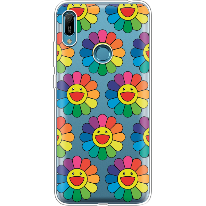 Прозрачный чехол Uprint Huawei Y6 Prime 2019 Hippie Flowers