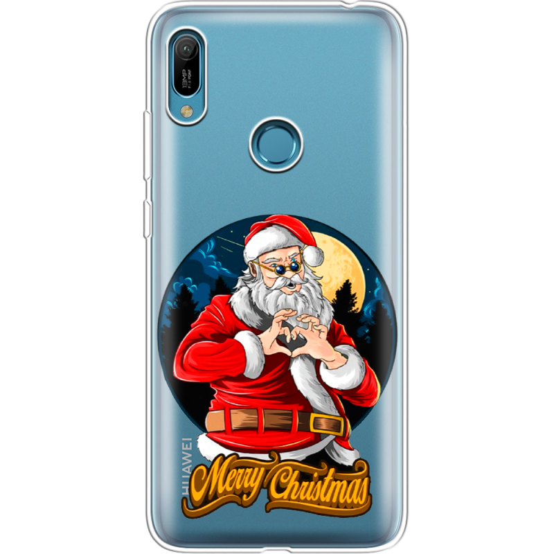 Прозрачный чехол Uprint Huawei Y6 Prime 2019 Cool Santa