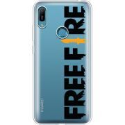 Прозрачный чехол Uprint Huawei Y6 Prime 2019 Free Fire Black Logo