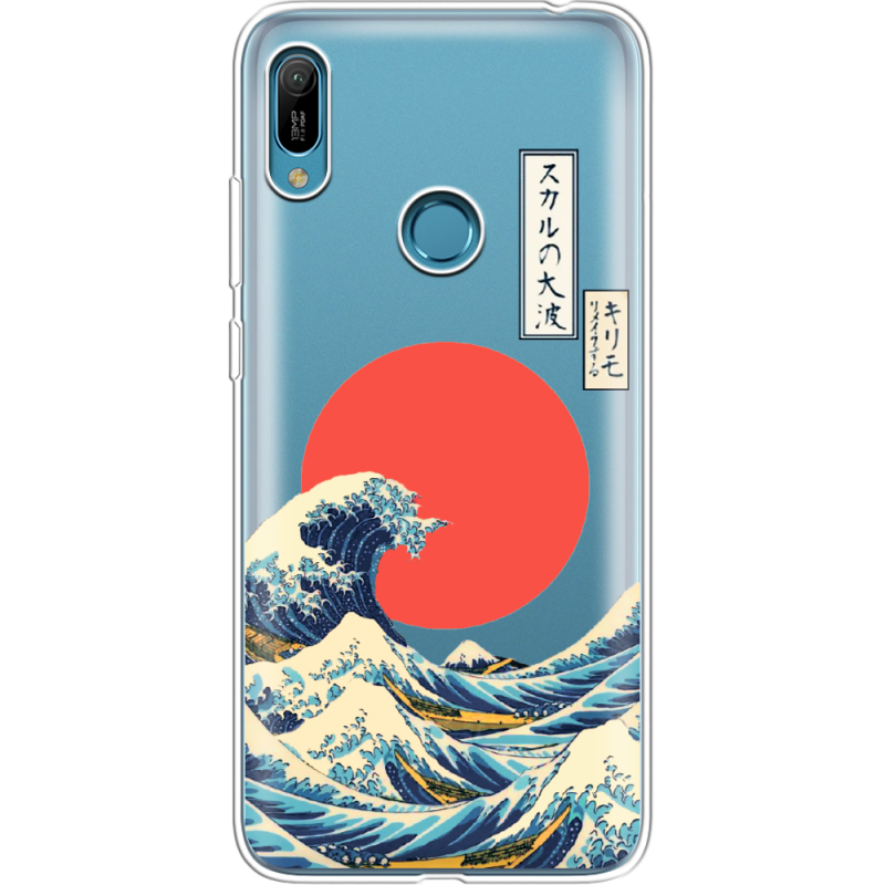 Прозрачный чехол Uprint Huawei Y6 Prime 2019 Большая волна в Канагаве