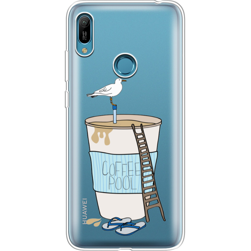 Прозрачный чехол Uprint Huawei Y6 Prime 2019 Segull in Cofee Pool