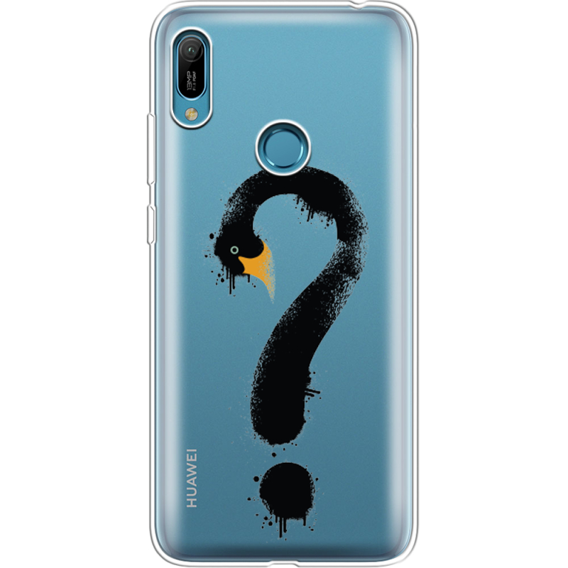 Прозрачный чехол Uprint Huawei Y6 Prime 2019 Swan question