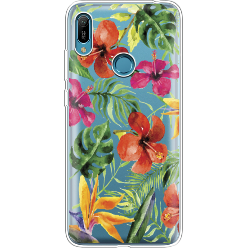 Прозрачный чехол Uprint Huawei Y6 Prime 2019 Tropical Flowers