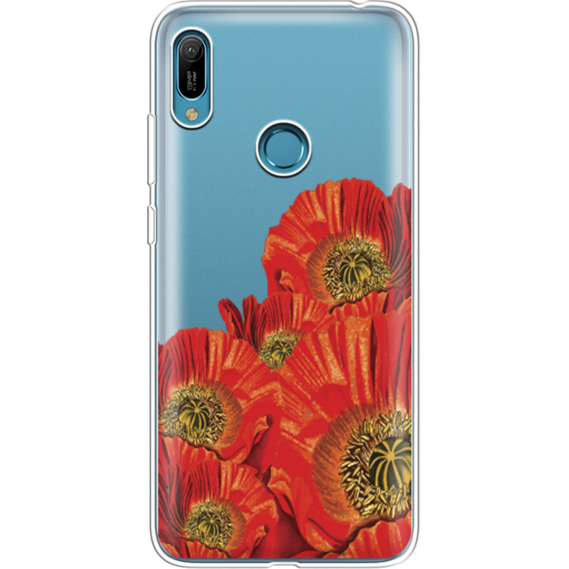 Прозрачный чехол Uprint Huawei Y6 Prime 2019 Red Poppies