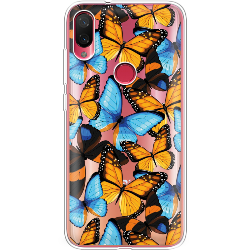 Прозрачный чехол Uprint Xiaomi Mi Play Butterfly Morpho