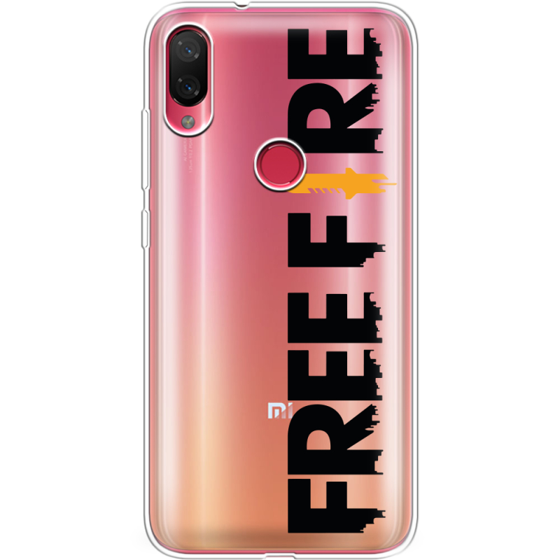 Прозрачный чехол Uprint Xiaomi Mi Play Free Fire Black Logo