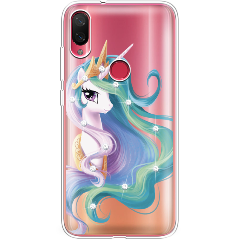 Чехол со стразами Xiaomi Mi Play Unicorn Queen