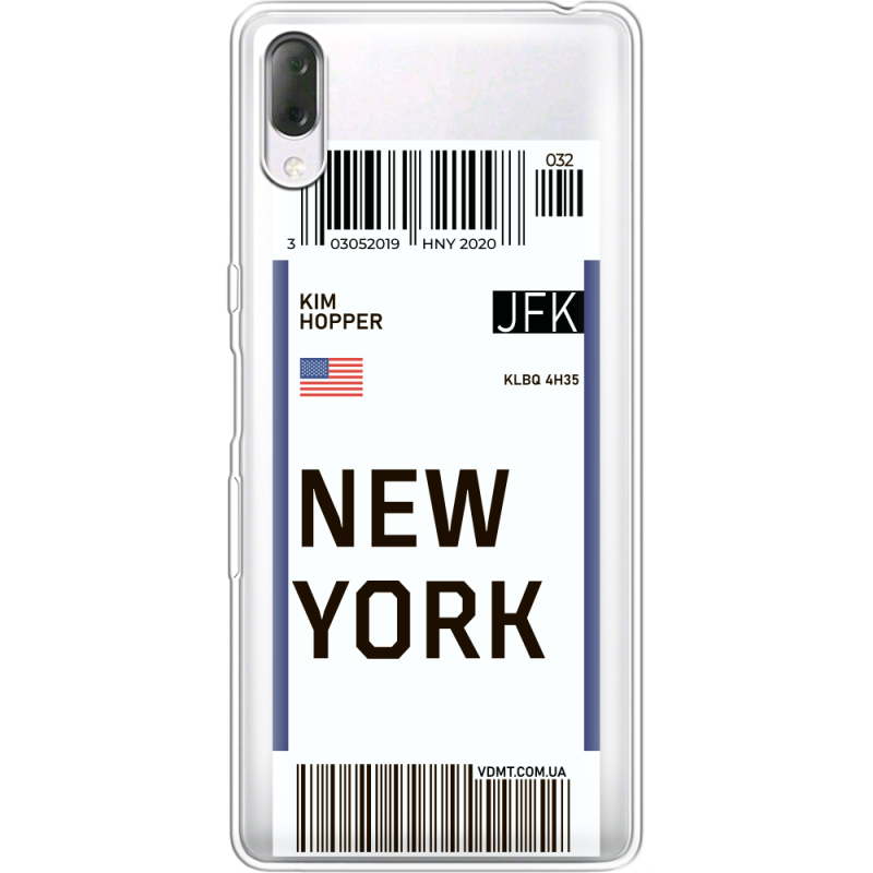 Прозрачный чехол Uprint Sony Xperia L3 I4312 Ticket New York