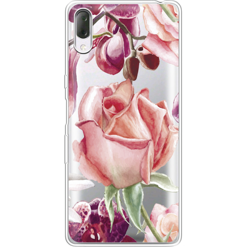 Прозрачный чехол Uprint Sony Xperia L3 I4312 Rose