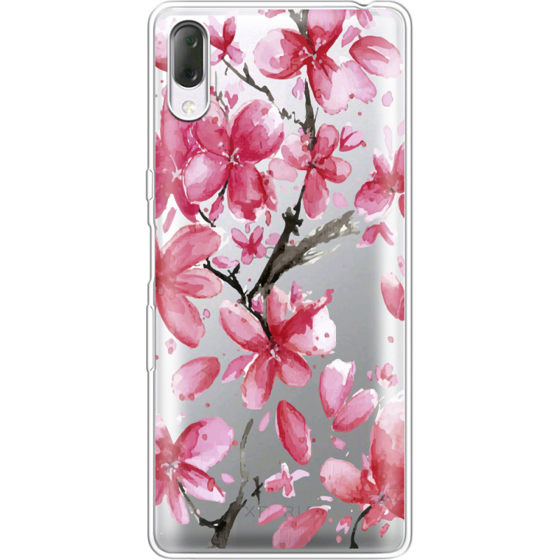 Прозрачный чехол Uprint Sony Xperia L3 I4312 Pink Magnolia