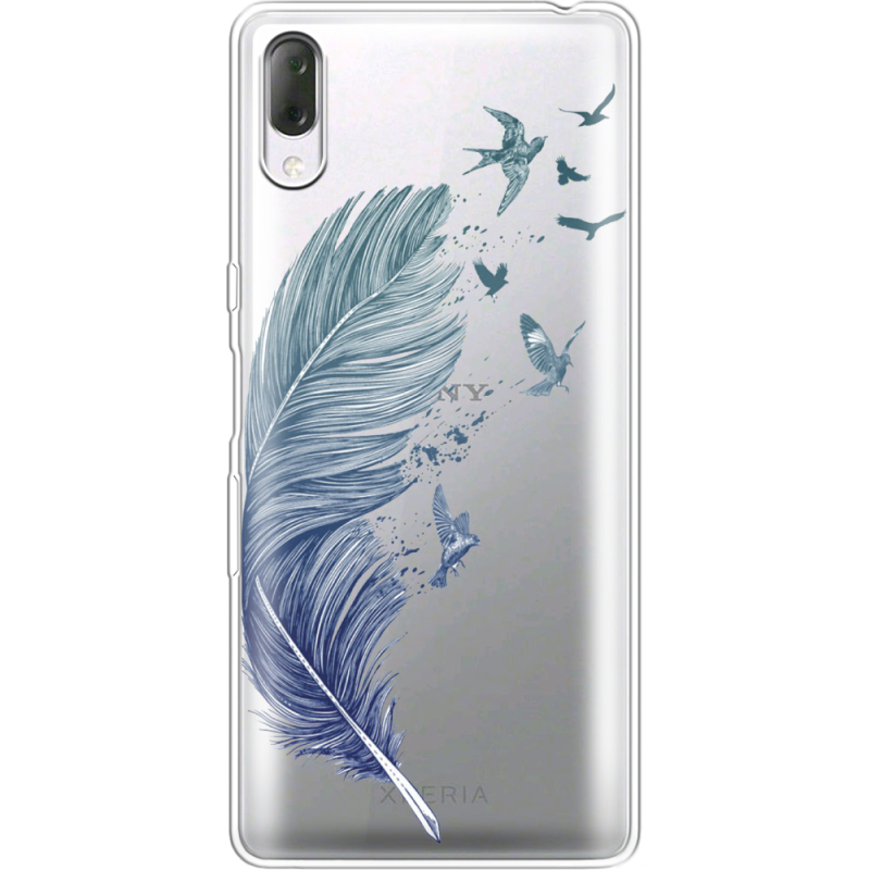 Прозрачный чехол Uprint Sony Xperia L3 I4312 Feather