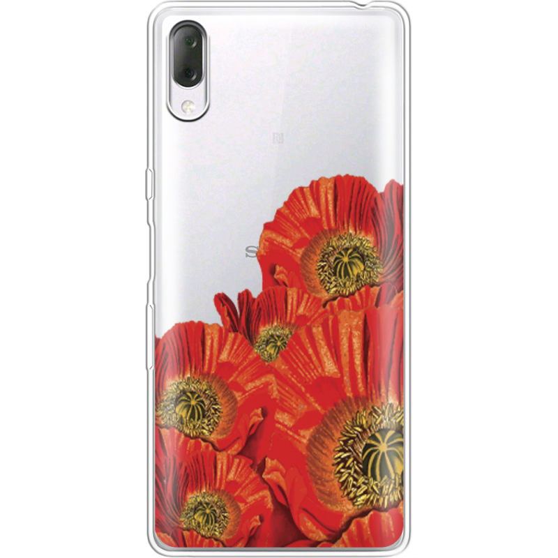 Прозрачный чехол Uprint Sony Xperia L3 I4312 Red Poppies