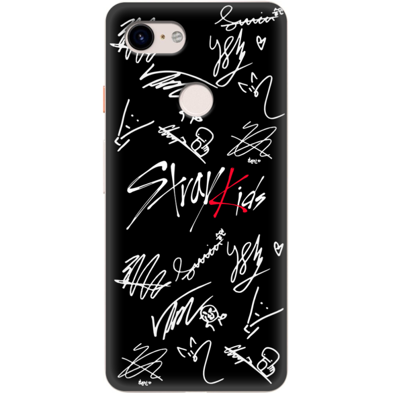 Чехол Uprint Google Pixel 3 Stray Kids автограф