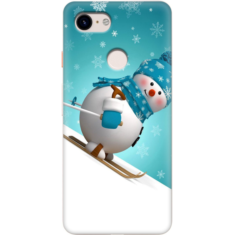 Чехол Uprint Google Pixel 3 Skier Snowman