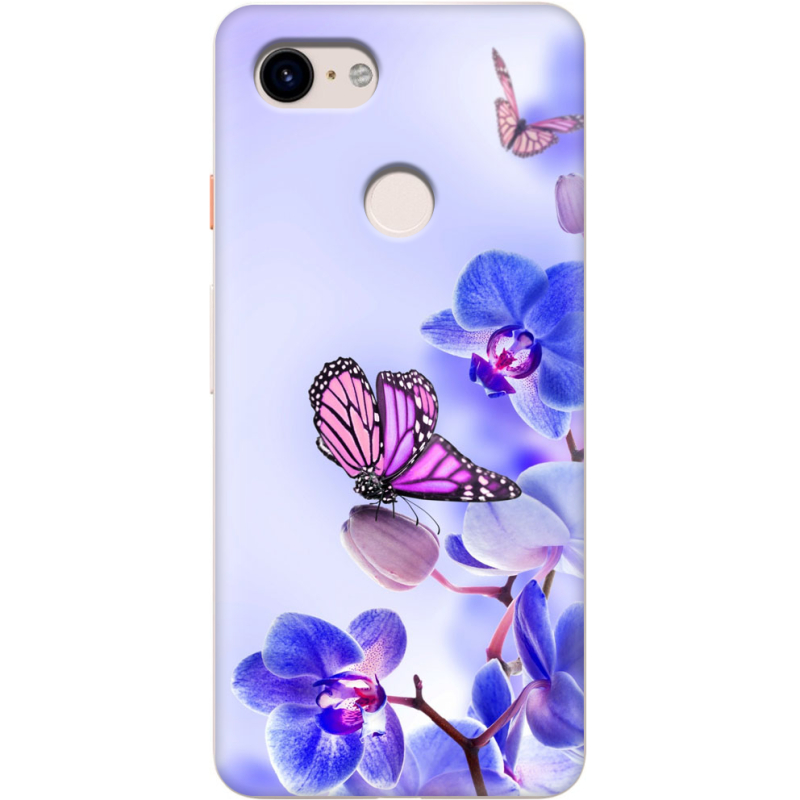 Чехол Uprint Google Pixel 3 Orchids and Butterflies