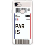 Прозрачный чехол Uprint Google Pixel 3 Ticket Paris