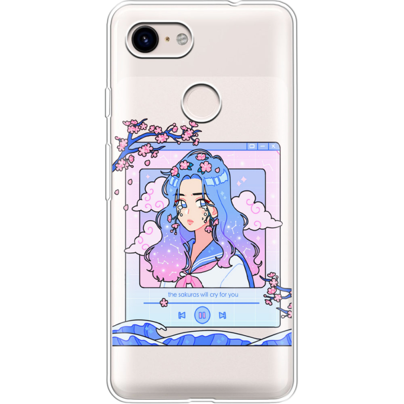 Прозрачный чехол Uprint Google Pixel 3 The Sakuras Will Cry For You