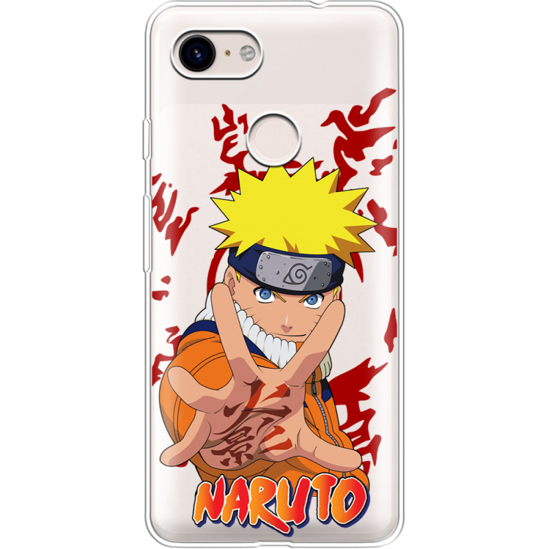 Прозрачный чехол Uprint Google Pixel 3 Naruto