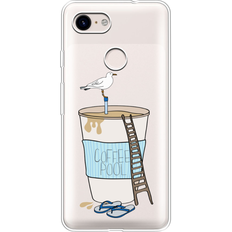 Прозрачный чехол Uprint Google Pixel 3 Segull in Cofee Pool