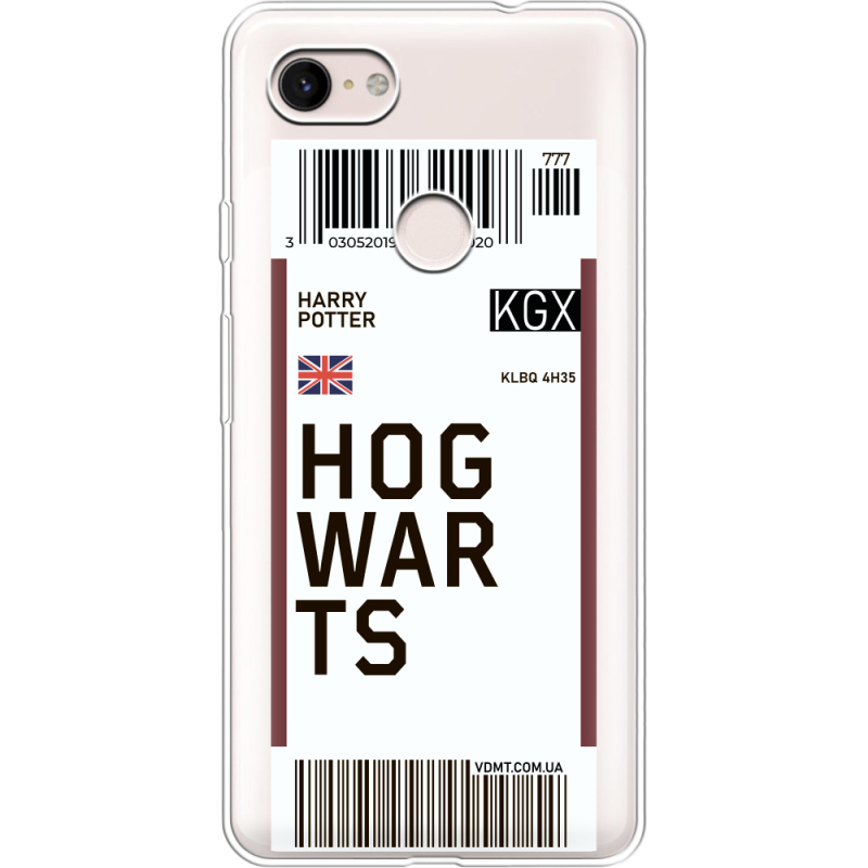 Прозрачный чехол Uprint Google Pixel 3 XL Ticket Hogwarts